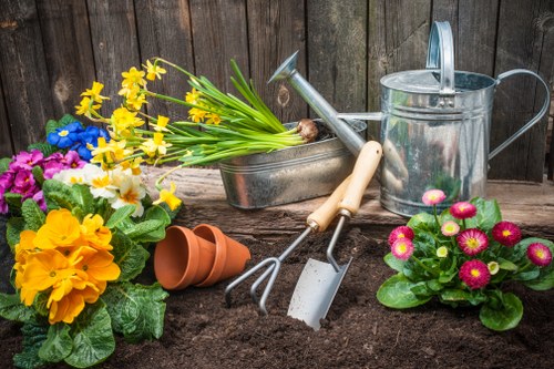 Low-carbon van used for sustainable garden services